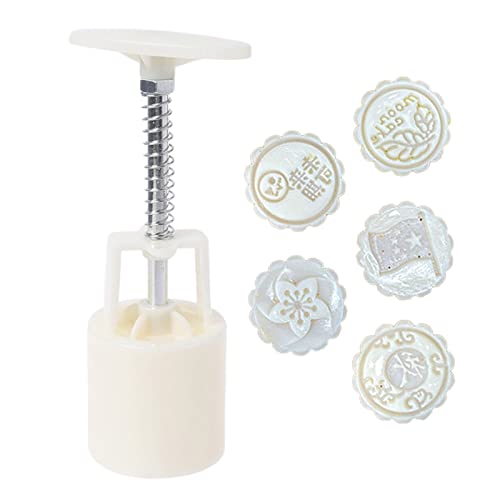 BUBEFSKD Molde de 50 g con forma de palabras chinas en forma de pastel de luna accesorios de cocina para mediados de otoño festival de plástico Moonkake molde