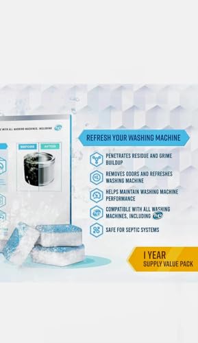Image of VD Creative Washing Machine Cleaner Powder |Descaler for Front Load & Top Load Washing Machines|Drum & Tub Deep Cleaning Powder | Pack of 1 (100 Gm /Pack)|With LG SCALGO (Packaging May vary)