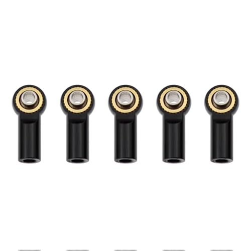 Enlaces RC Para Tamiya Para AXIAL Para SCX10 D90 D110 1/10 5 Uds Metal M3 Enlace De Aluminio Extremo La Barra Junta Esférica RC Accesorios Para Orugas Coche(Black)