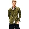 Tommy Jeans Herren TJM Original Stretch Dm0Dm04405 L/S Shirt, Green (Dark Greenery), L
