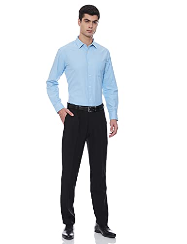 Image of Amazon Brand - Symbol Men's Solid Regular fit Formal Shirt (SFS-01-CARNEL-25567 Lt Blue 42