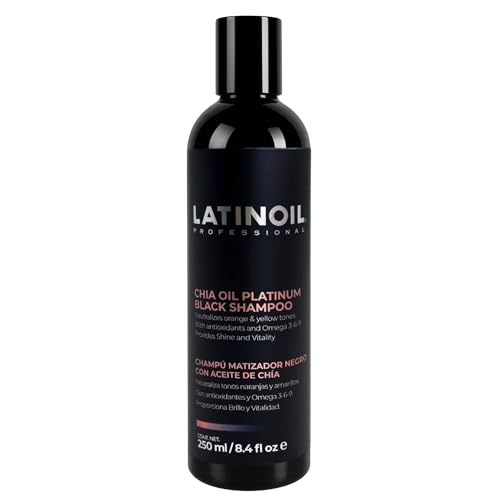 LATINOIL - Platinum Black Shampoo, Black Shampoo for Blonde