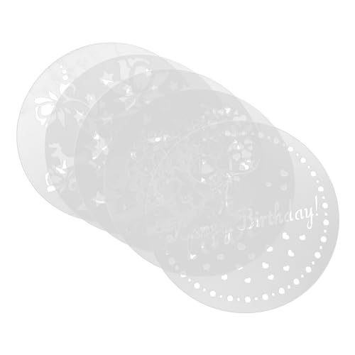 VINTORKY DIY Latte Art Tools 1 Set Latte Templates Stencils Decorative Supplies for Coffee Cakes