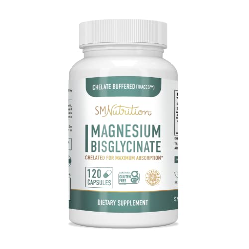 Magnesium Bisglycinate 400mg | 100% Chelated with TRAACS® for Maximum Absorption & Bioavailability | Relaxation, Muscle Health, Stress & Energy Support Supplement | 120 Capsules (2-Month Supply)
