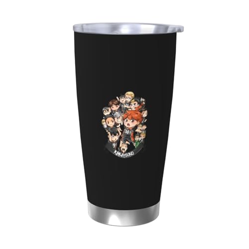 ハイキュー!! 水筒 真空断熱ケータイマグ 600ml ステンレスボトル 車用 直飲み 保温 保冷 フタ付きコーヒーカップ アウトドア 車のネイブに最適 スポーツタイプ ステンレスクールボトル 軽量 隔? 水筒 男の子 女の子