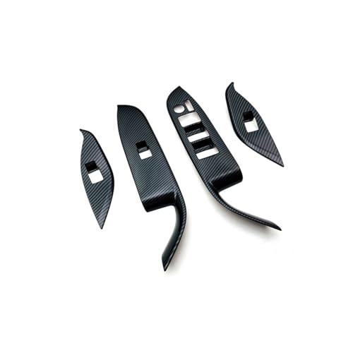 Sodukyn トヨタ 新型ヴォクシー 90系 /新型ノア 90系 2022年〜に対応 ドアスイッチ装飾パーツ ウインドウ リフト ボタン ドレスアップアクセサリー カーボン柄