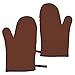 Lekkie kasztanowe brązowe rękawice kuchenne, rękawice kuchenne odporne na wysokie temperatury 260 stopni rękawice kuchenne i uchwyt do garnków, bezpieczne dla powierzchni do pieczenia, gotowania, grilla, opakowanie 2