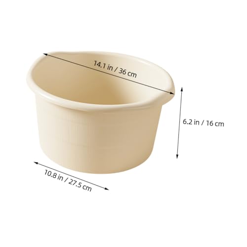 Balde para spa de pies de plástico resistente beige miniatura 2