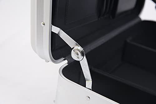 Urecimy Silver 18.1X13.8X4.5 Inch Diplomatic Metal Briefcase Aluminum Toolbox Cash Case 18 Inch Laptop Briefcase Hardsided #TOP7