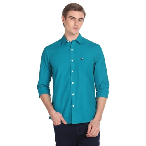 Image of Arrow Sports Solid Cotton Casual Shirt ASFKOSH2010 42 Grey