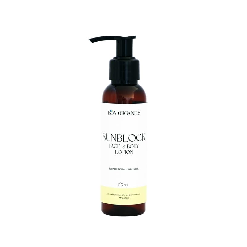 BONORGANICS Sun Block | Handmade Daily Lotion with Zinc Oxide, Lavender & Ylang Ylang | Plant-Based Ingredients | Non-Greasy Formula | Suitable for Outdoor Use (120ml)-picture-44