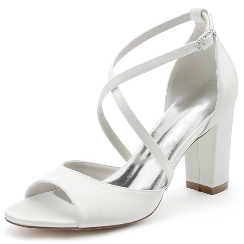 Scarpe da Sposa Punta Aperta Sandali Donna con...