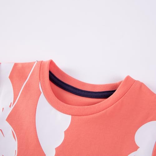 Image of HILEELANG Toddler Boy Summer Short Clothes Sets Cotton Crewneck Tees Shorts Pocket Adjustable Knite Shorts Playwear Sets