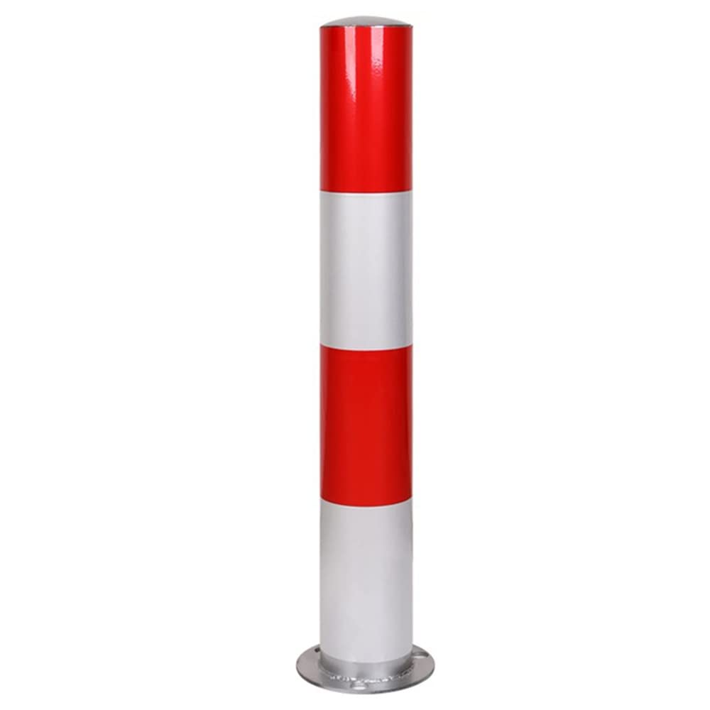 CWCQGH Security Barrier, Red Stainless Steel Parking Safety Warning Bollards
