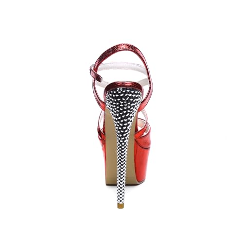 Women's Platform Cross Strap Ankle Strap Slingback Stiletto Strappy High Heels Pumps Adjustable Buckle Peep Round Toe Work Sexy Summer Dress Shoes Evening Party Dating Daily Wear Pumps2