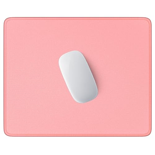 Hsurbtra Alfombrilla de mouse cuadrada texturizada de alta calidad de 10.2 x 8.3 pulgadas, borde cosido, antideslizante, impermeable, de goma, bonita alfombrilla de computadora para oficina, juegos