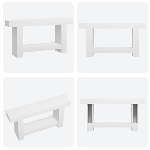 63 Inches Long Console Table for Entryway, Farmhouse Console Table for Living Room, 2-Tier Large Sofa Table with Storage, Wooden Entryway Entry Table for Entrance, Hallway