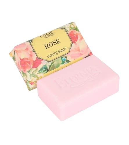 Image of Eternia Rose Luxury Soap Bar (250g) with Shower Radio | Face & Body Cleanser Combo for Soft, Glowing, Smooth & Fragrant Skin | Spa Bath Experience