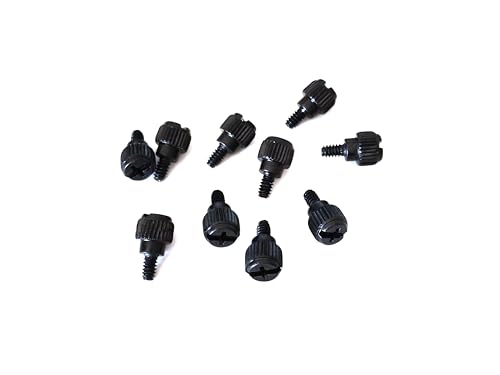 Vis moletées 6-32 de boîtier PC M3.5x6 noires pour alimentation et disque dur