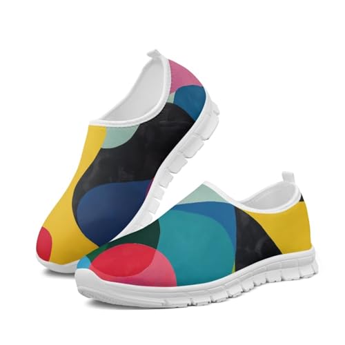 Twousenru Color Blocking Painted Slip On Men Shoes Minimalist Breathable