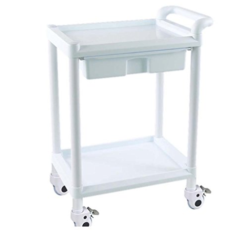 YuanYu Storage Trolley - Beauty Car Treatment Car Medical Instrument Car Mute Multi-function Trolley shelf trolley (Size : 53.9 * 36.6 * 83cm)