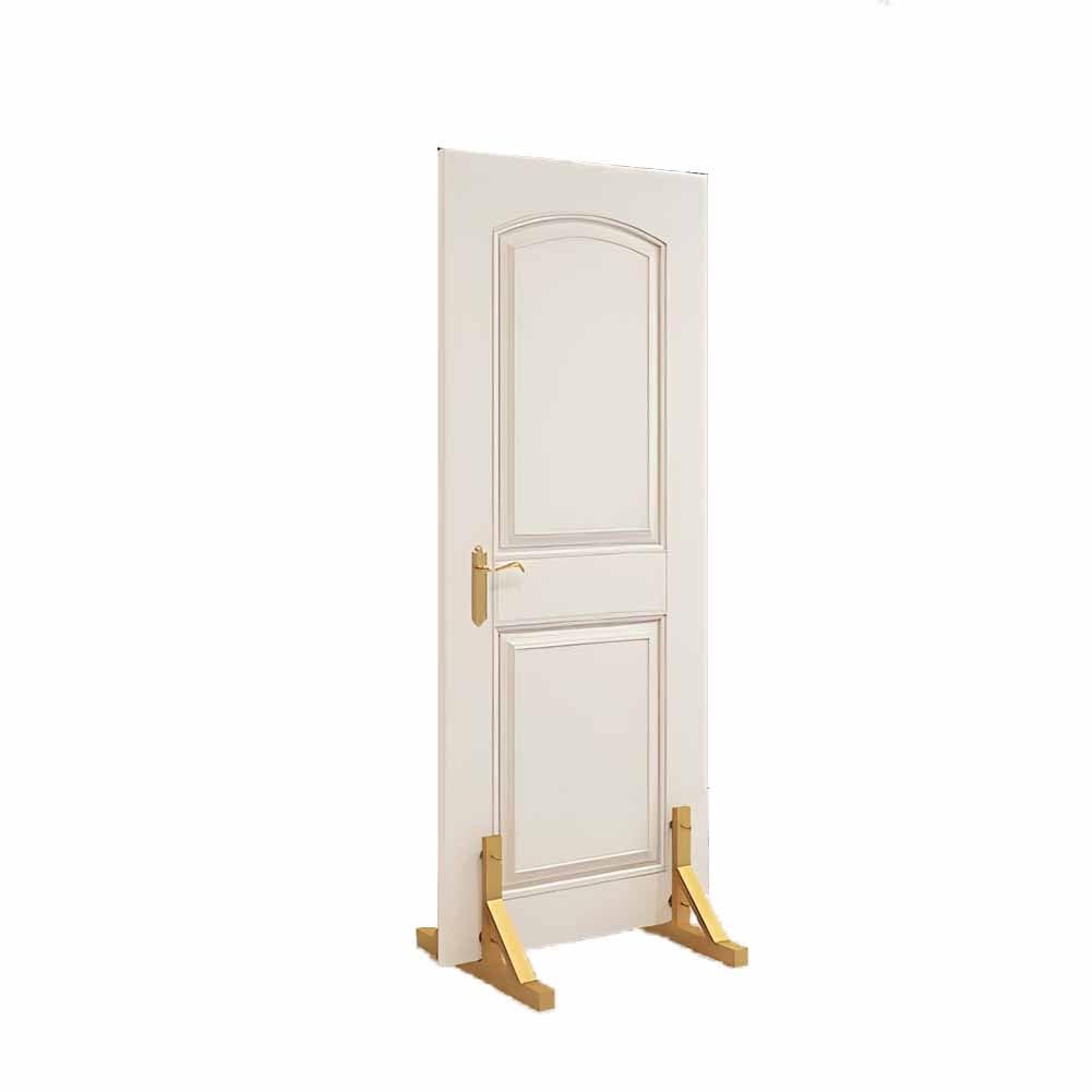 Expositor de baldosas cerámicas dorado con estante de metal elegante para showrooms de lujo