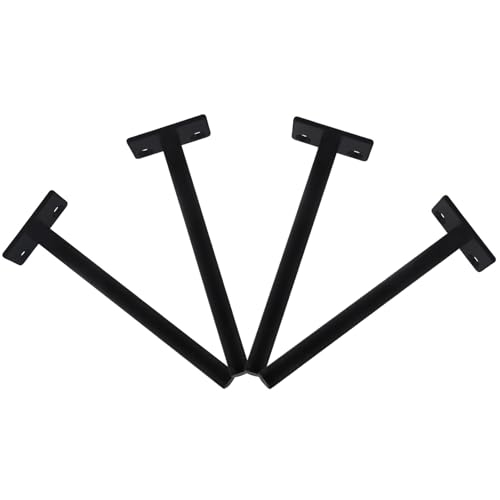 Ipetboom 4個 隠し棚受け具 強力アイアン製 フローティングシェルフ用 目立たない収納サポート 耐変形棚支え 家具用シームレスブラケット