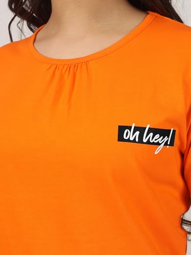 Image of KYDA KIDS Girl's 100% Cotton Antibacterial Full Sleeve Solid T-Shirt (Pack of 1)