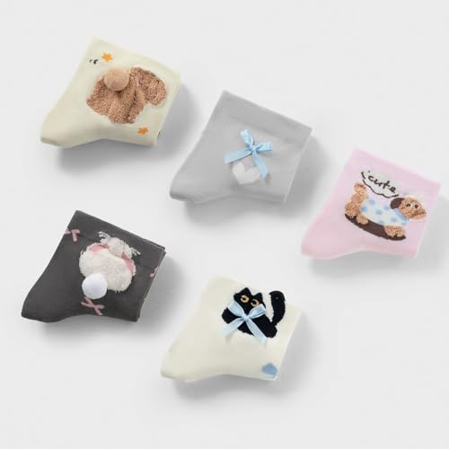 Zesensavor 5 Pack Cute Ankle Socks,Funny Socks for Women Perfect for Everyday Wear2