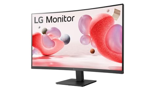 Image of LG 32MR50C (32 Inch) Full HD Curved Monitor (1920 x 1080) with 100Hz, 5ms, VA Panel, AMD FreeSync, HDMI X 2, VGA, Tilt, OnScreen Control, Reader Mode, Flicker Safe,3-Side Virtually Borderless - Black