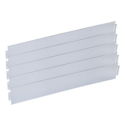 Wiltec Rasenkante aus Stahl 5 m Beetumrandung bestehend aus 5 Elementen je 100 x 14 cm, Beeteinfassung als Stecksystem, verzinkte Mähkante