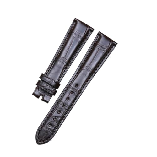 Ceinture de montre Zenith Captain en cuir supérieur marron noir 20mm