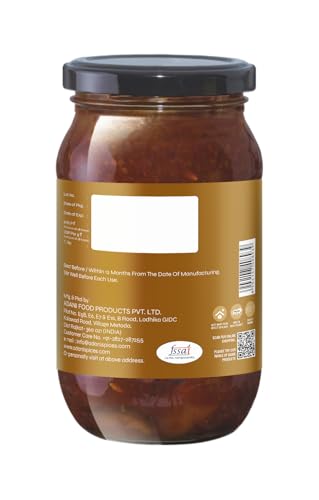 Image of Adani Spices | Gol Gor Keri (Sweet Mango) Pickle (450gm) Glass Bottle -100% Authentic Gujarati Taste