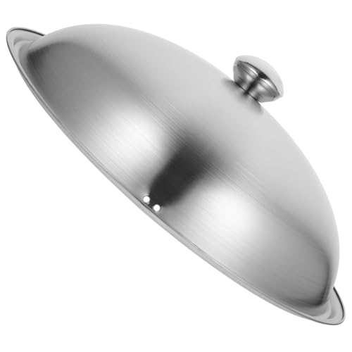TOGEVAL Edelstahl Topfdeckel Hitzebeständiger Kochtopfdeckel mit Griff Multifunktionaler Wokdeckel für Pfanne Bratpfanne und Kochtopf Praktisches Küchenzubehör für Haushalt Restaurant TOGEVAL Edelstahl Topfdeckel Hitzebeständiger Kochtopfdeckel mit Griff Multifunktionaler Wokdeckel für Pfanne Bratpfanne und Kochtopf Praktisches Küchenzubehör für Haushalt Restaurant