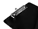 Black Plastic Clipboards (Set of 6) Multipack - 12.5x9 Inch Clipboard Holds 100 Sheets, Low Profile | Colored Acrylic Clip Boards in Bulk for Kids & Professionals