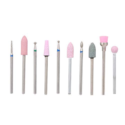 Nail Drill Bits Anself 10Pcs Nail Drill Cuticle Cleaner Dust Drill Brush Nail Art Tools (2#) #TOP23