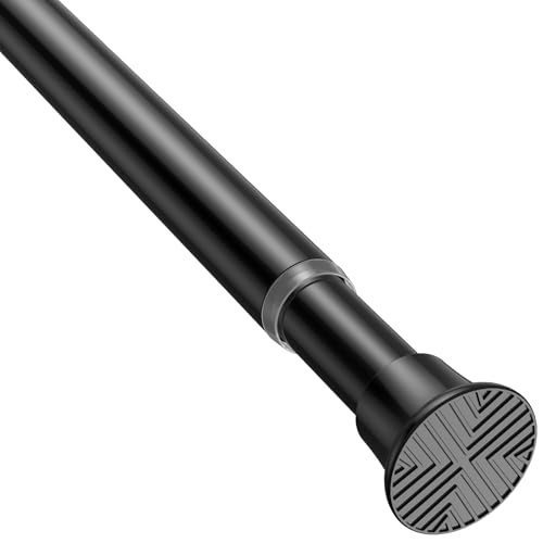 Image of MEXAU 1Pcs White Spring Tension Curtain Rods 31-77In,Expandable Shower Rod | Adjustable Expandable Tension Rod Pressure Rod,Shower Curtain Rod Spring loaded Curtian rod for Window Bathroom Door Kitchen