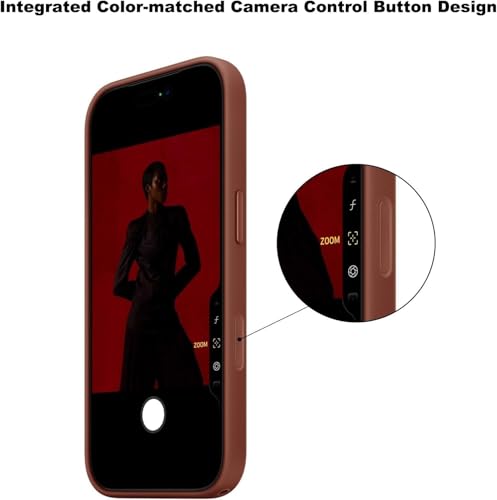 Image of QHOHQ Luxury Vintage TechWoven Back Cover for iPhone 17 Pro (6.3 Inch) | Premium Woven Texture Case with Shockproof Protection | Premium Slim Fit Case with Wireless Charging Support (Sienna Brown)