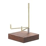 Hipiwe Display Stand Easel with Adjustable Metal Arms Wooden Base Rock Display Easel Holder for Fossil Coral Geodes Rock Mineral Agate Plate Seashell and Small Collectibles,2.6'x2.6'x4.2'