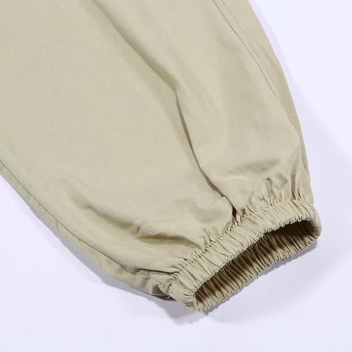 Boys Cargo Joggers Pants Kids' Stretch Elastic Waist Casual Jogging Trousers Bottom for Kids 6-7 Years3