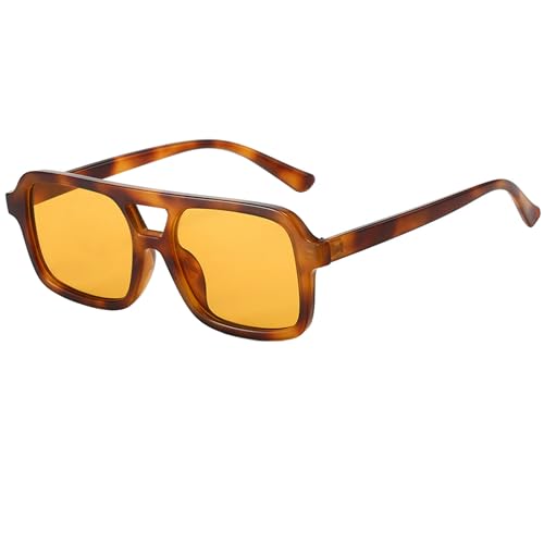 Retro Square Aviator Sunglasses for Women Men Classic 70s Vintage Trendy Rectangle Sun Glasses Shades UV 400