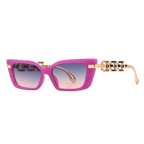 Lunettes de soleil œil de chat pour sublimer un style urbain terne violet