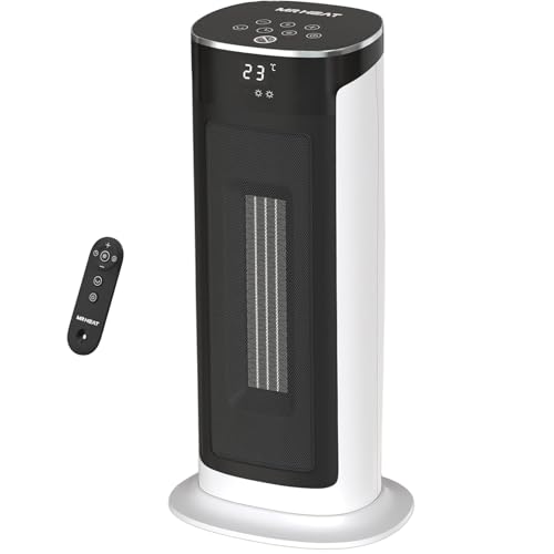 17 Inch Electric Heater 2000W Energy Efficient Space Heater with Thermostat Remote Control 75°...