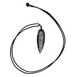 LALADEFIEE Collar Colgante de Piedra Natural Negra de Gran Tamaño Acabado Pulido y Diseño Realista para Adorno del Hogar y Uso Educativo