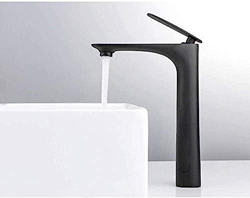 Robinetterie de cuisine en laiton noir avec mitigeur cascade eau chaude et froide