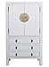 Fine Asianliving Amario Chino Snow Blanco An.63xP38xAl.110cm Armario Chino Mueble de TV Chino Armario de Boda Aparador Cómodas Chinas orientales