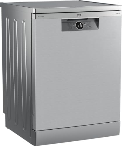 Beko BDFN26441SC Dishwasher 60 cm, Freestanding, Undermountable, for 14 Place Settings, HygieneIntense, CornerIntense, 6 Programmes, 6 Additional Functions, 3 Sink Levels, TrayWash, Silver
