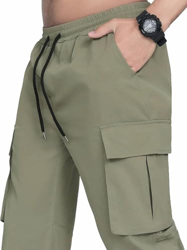 Image of DEEMOON Men's Cargo Pants Outdoor Hiking Multi-Pocket Utility Long Trousers | Men's Cargo