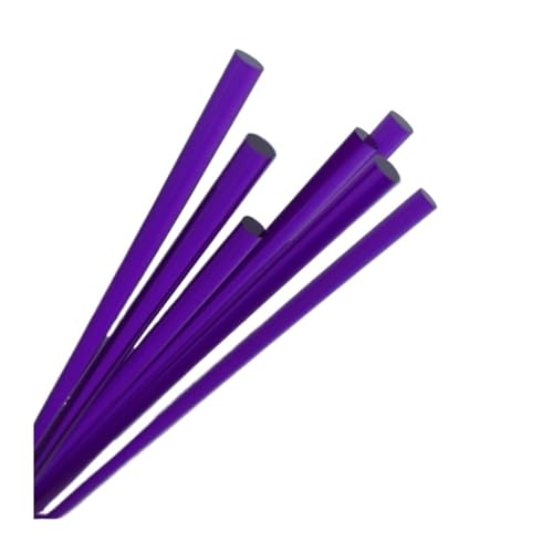 Tige ronde acrylique violette 5x250mm en lot de 10 pour loisirs