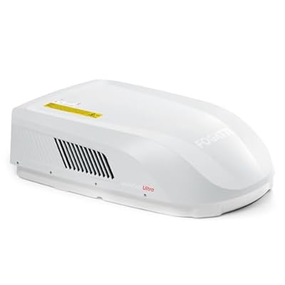 FOGATTI RV AC Unit 15K BTU, with Heat Pump and Cooling, with WiFi and Remote Control, Quiet AC, Rooftop AC Unit RV, Non-Ducted, White, No ADB(1 package), Only Equip with Ultra ADB